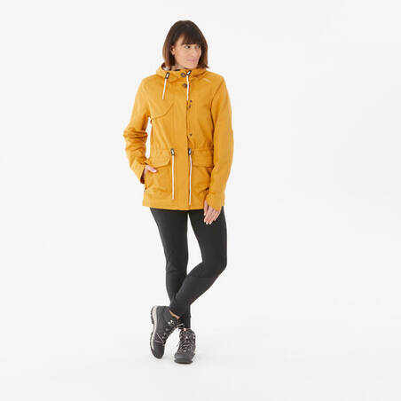 Jaket Hiking Wanita Waterproof NH550 - Kuning