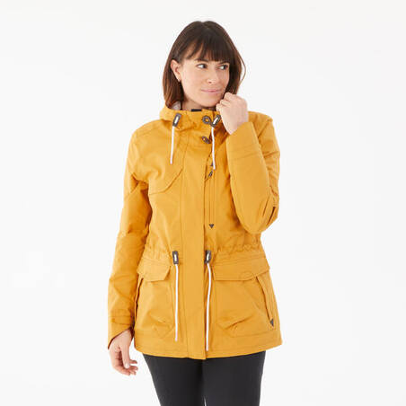 Jaket Hiking Wanita Waterproof NH550 - Kuning