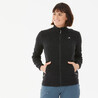 Women Sweater Full-Zip Fleece for Hiking MH100 Black