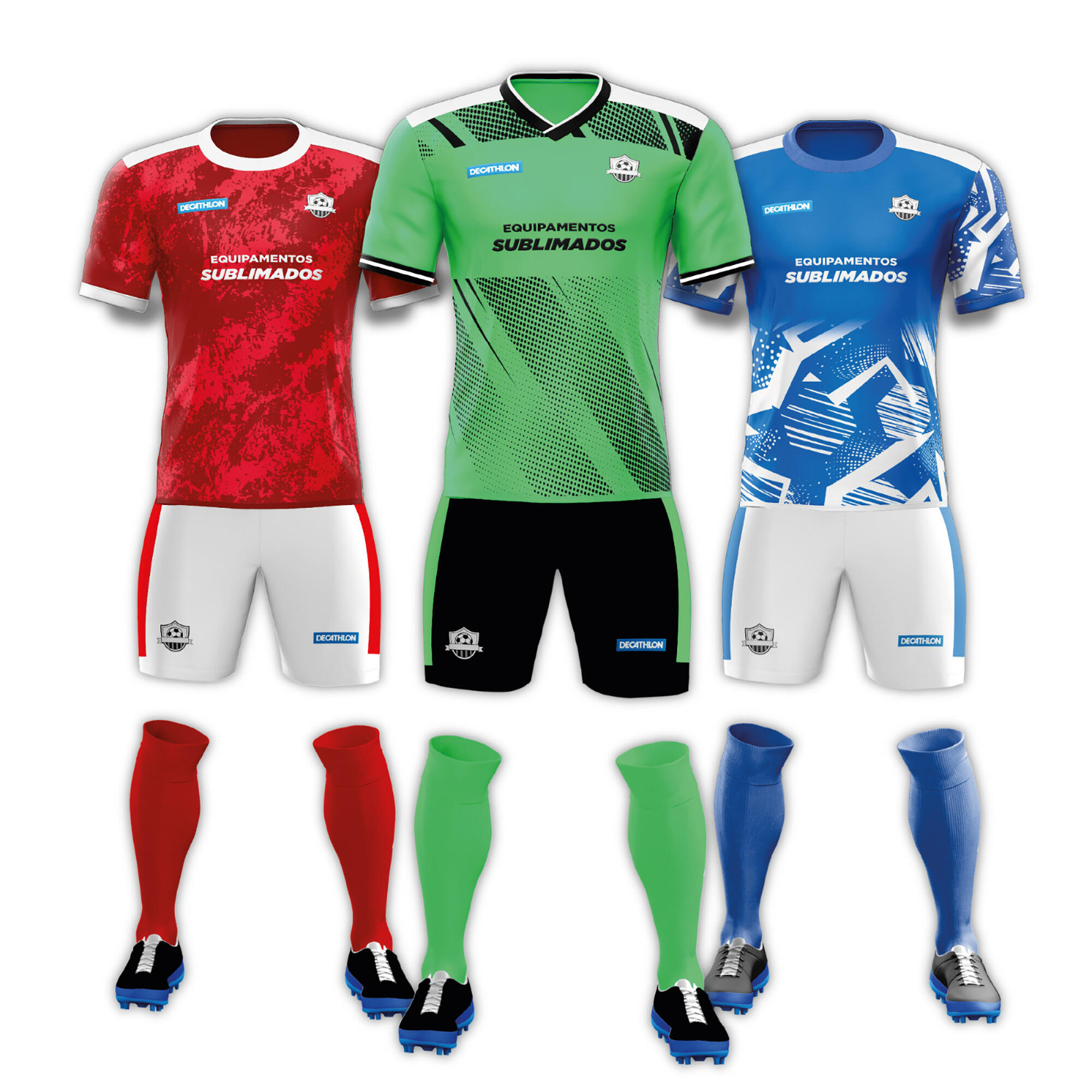 CONJUNTO DE FUTEBOL ADULTO E CRIANÇA SUBLIMADO CUP (CAMISOLA + CALÇÃO + MEIA) 2/2