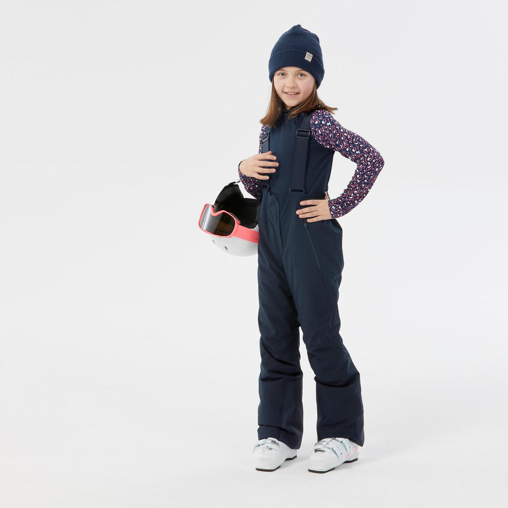 Detské hrejivé a nepremokavé lyžiarske nohavice PNF 900 ružové