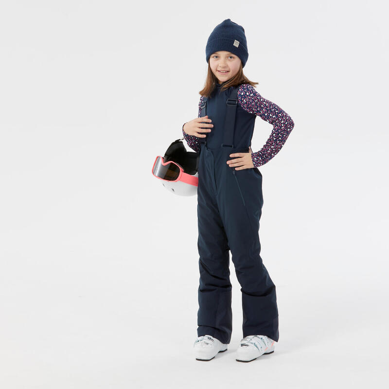 Pantalón con tirantes de esquí y nieve impermeable Niños Wedze Ski-P 900 PNF