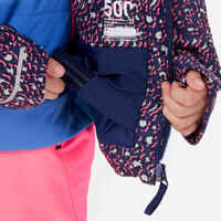 Kids’ Warm and Waterproof Ski Jacket 500 - Leopard Print