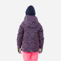 Kids’ Warm and Waterproof Ski Jacket 500 - Leopard Print