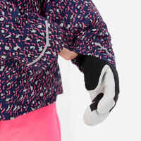 Kids’ Warm and Waterproof Ski Jacket 500 - Leopard Print