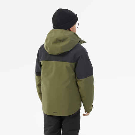 Kids’ warm and waterproof ski jacket 900 - Khaki