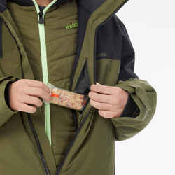 Kids’ warm and waterproof ski jacket 900 - Khaki