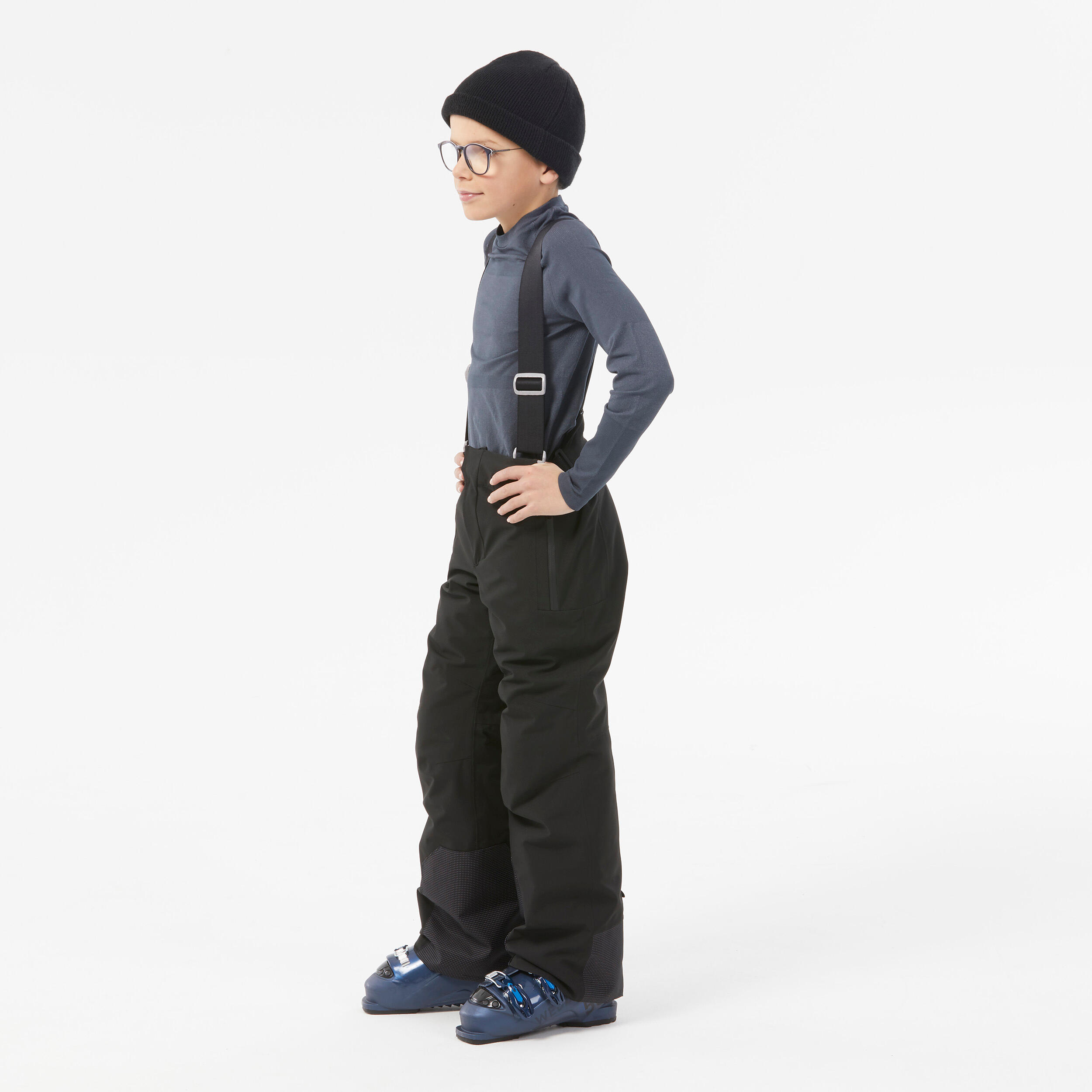 Kids’ warm and waterproof ski trousers PNF 900 - Black 4/10