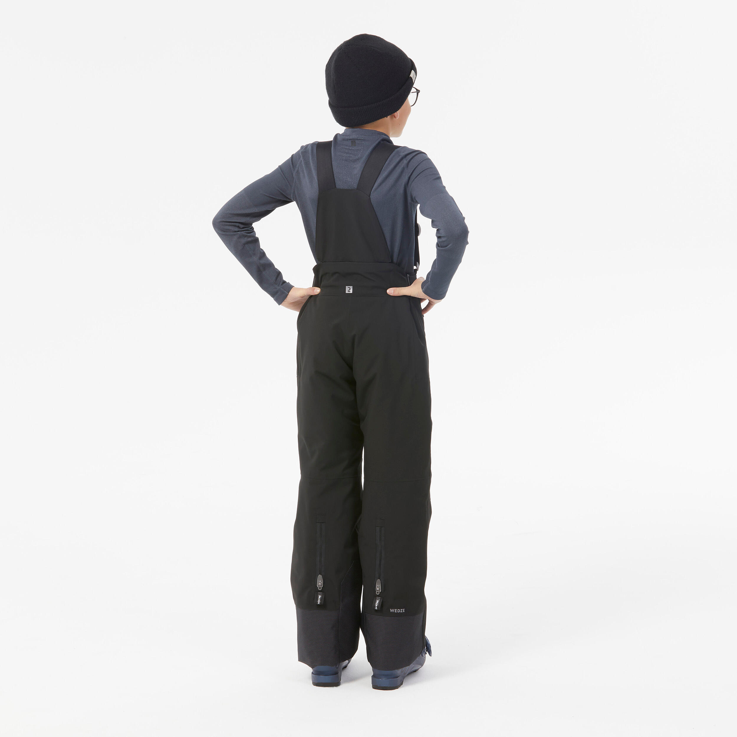 Kids’ warm and waterproof ski trousers PNF 900 - Black 5/10