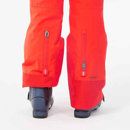 Kids’ warm and waterproof ski trousers PNF 900 - Red