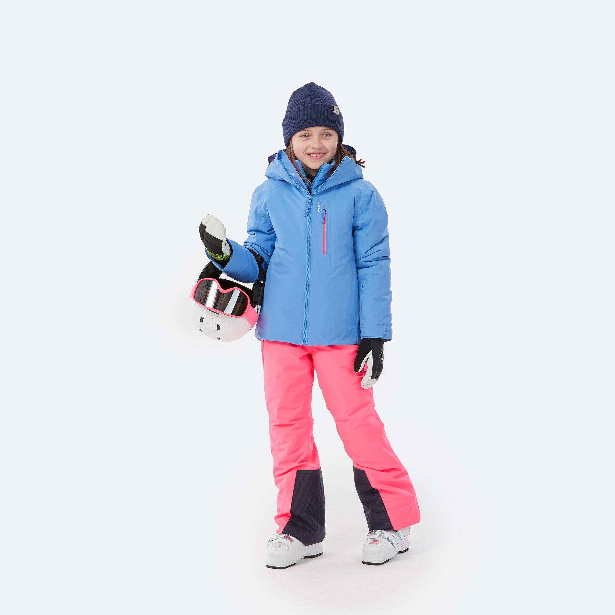 Warm and waterproof 550 children's ski jacket - Blue