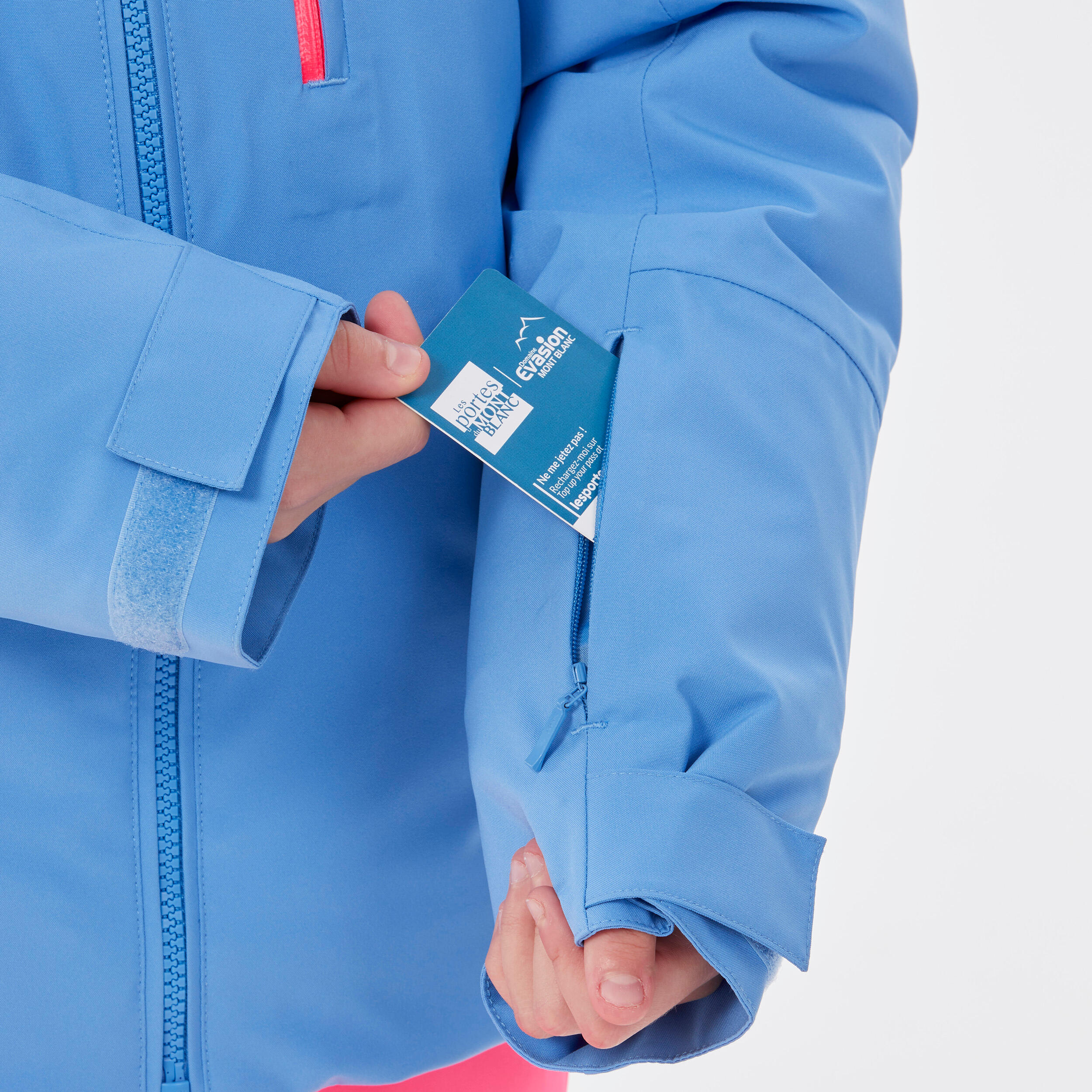 Kids’ Warm and Waterproof Ski Jacket 550 - Blue 7/10