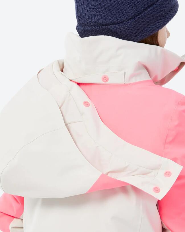 Veste de ski chaude et imperméable pour enfant 900 - Blanc et rose