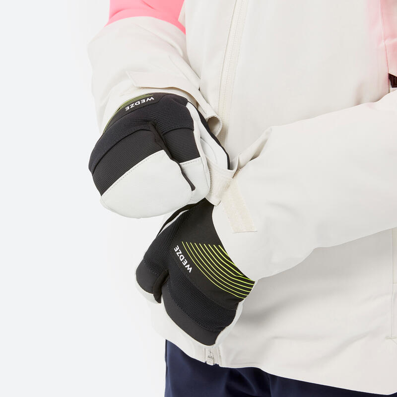 Veste de ski chaude et imperméable fille 8-14 ans, 900 rose et blanc