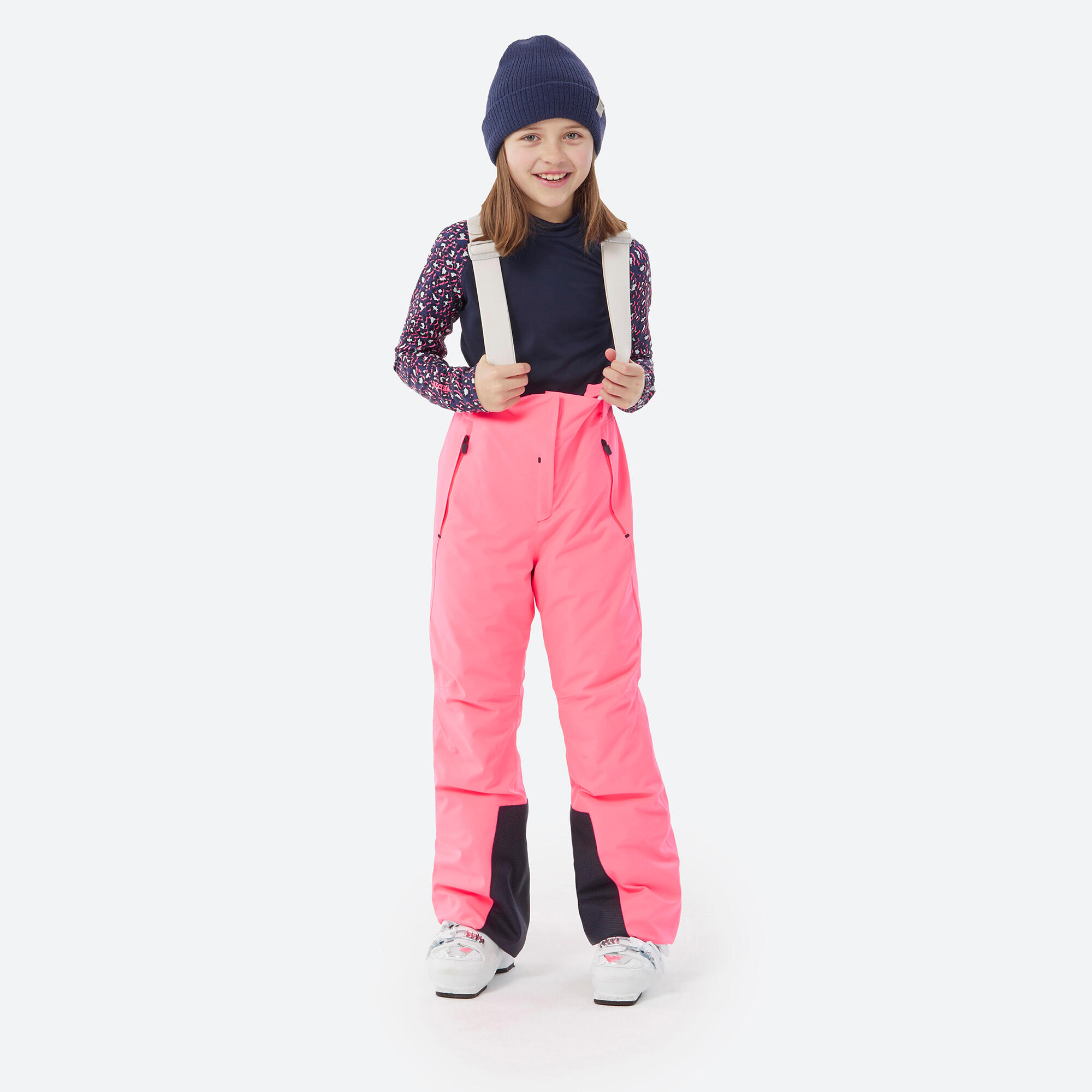 Girls' Warm and Ultra-Waterproof Ski Trousers 900, PNF 8-14 years - Pink 2/5