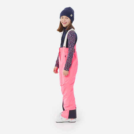 Kids’ warm and waterproof ski trousers PNF 900 - Pink