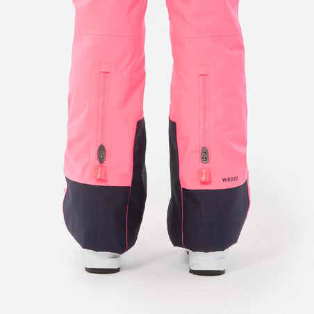 Kids’ warm and waterproof ski trousers PNF 900 - Pink