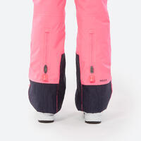Roze dečje tople i vodootporne pantalone za skijanje PNF 900