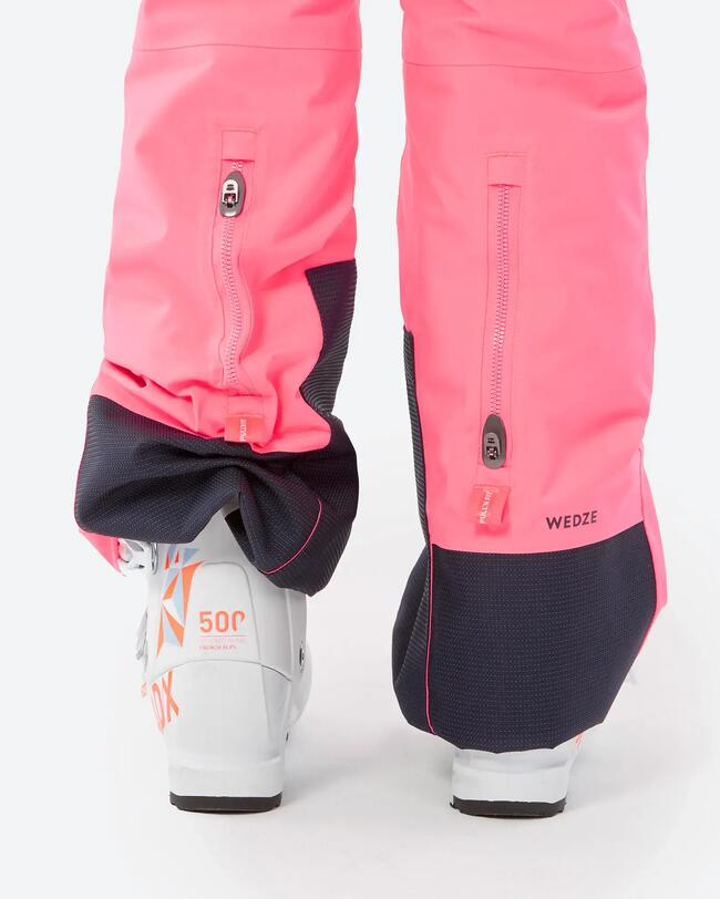 Kids’ warm and waterproof ski trousers PNF 900 - Pink