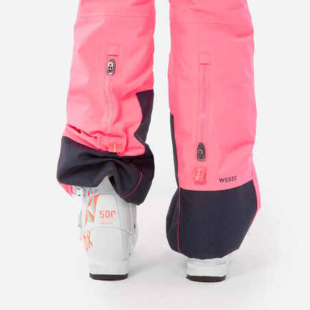 Kids’ warm and waterproof ski trousers PNF 900 - Pink