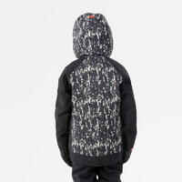 KIDS’ SNOWBOARD SNB 500 JACKET – black camouflage