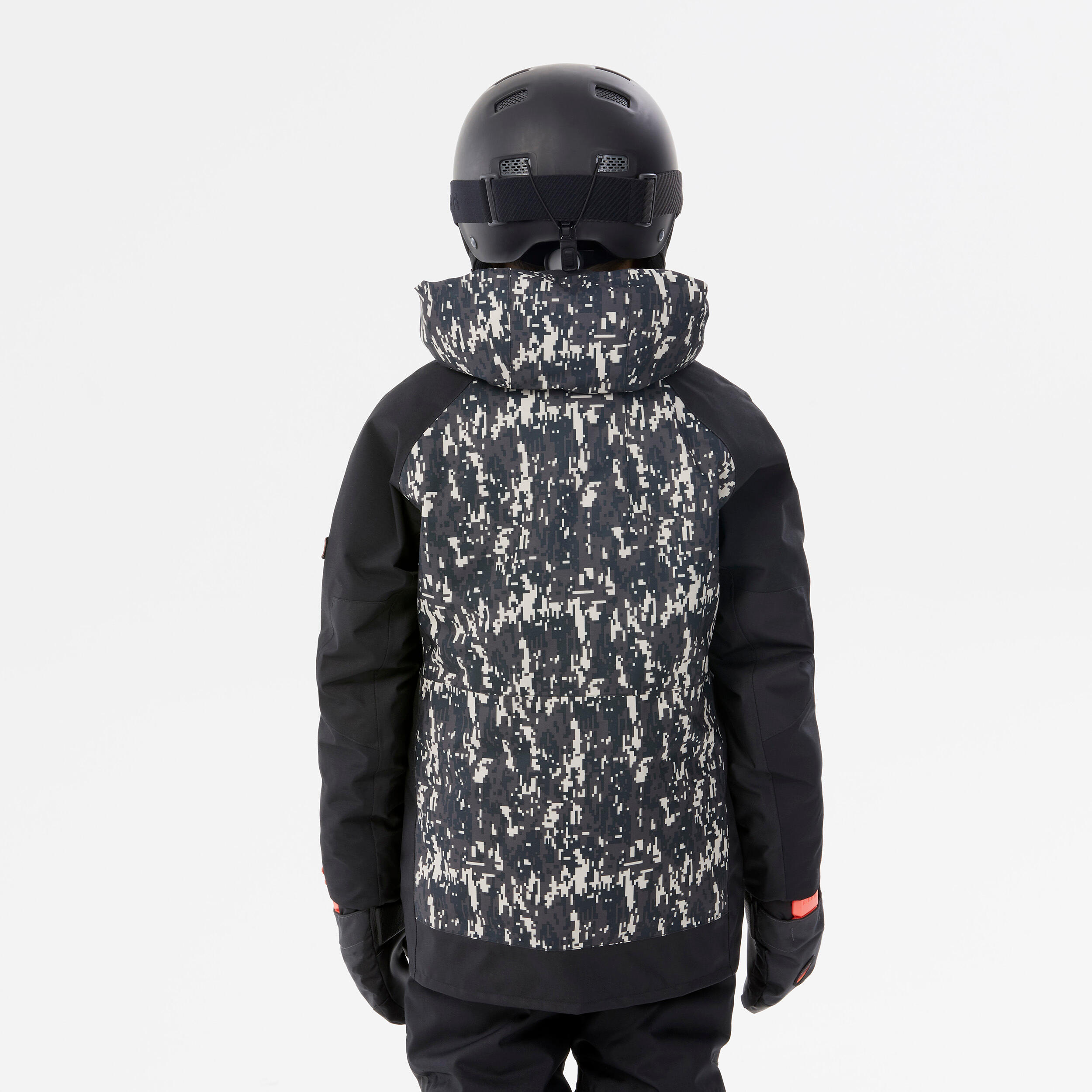 KIDS’ SNOWBOARD SNB 500 JACKET – black camouflage 5/12