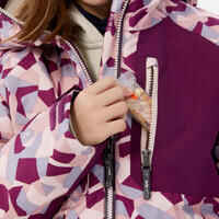 KIDS’ SNOWBOARD SNB 500 JACKET – purple camouflage