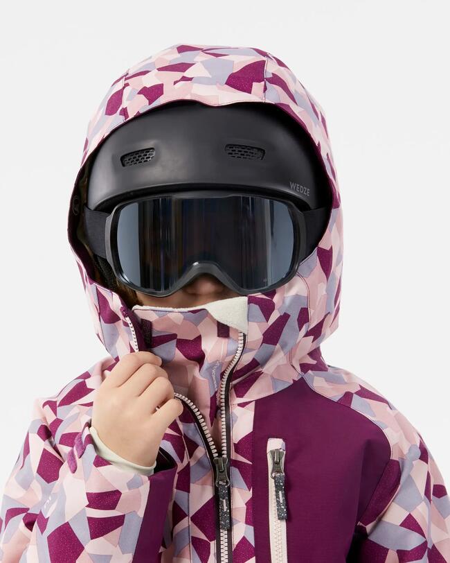 KIDS’ SNOWBOARD SNB 500 JACKET – purple camouflage