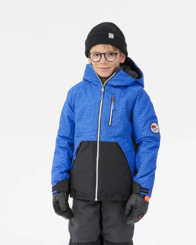 KIDS’ SNOWBOARD ENFANT SNB 500 JACKET – park blue design