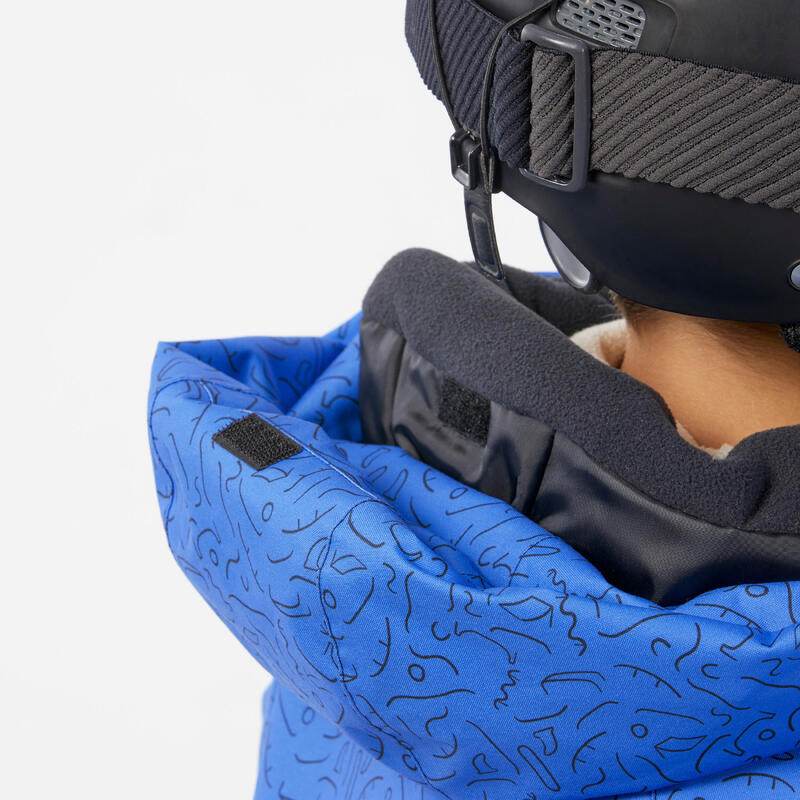 Geacă snowboard ziprotec SNB500 albastru copii 6-10 ani