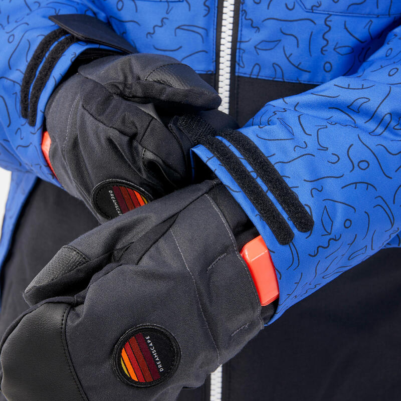 Veste de snowboard ziprotec enfant 6-10 ans, SNB500 bleu