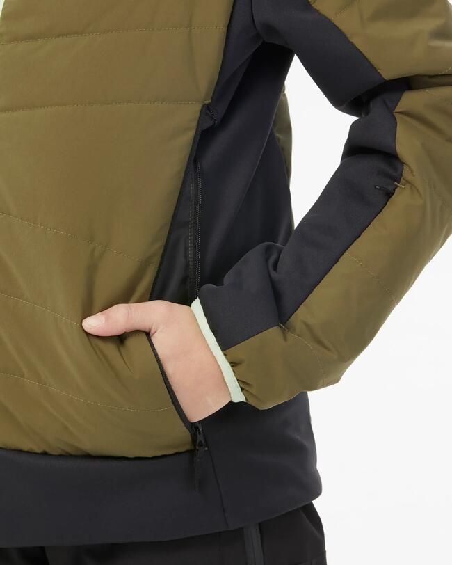 Chaqueta de esquí ligera para niños 900 - Caqui