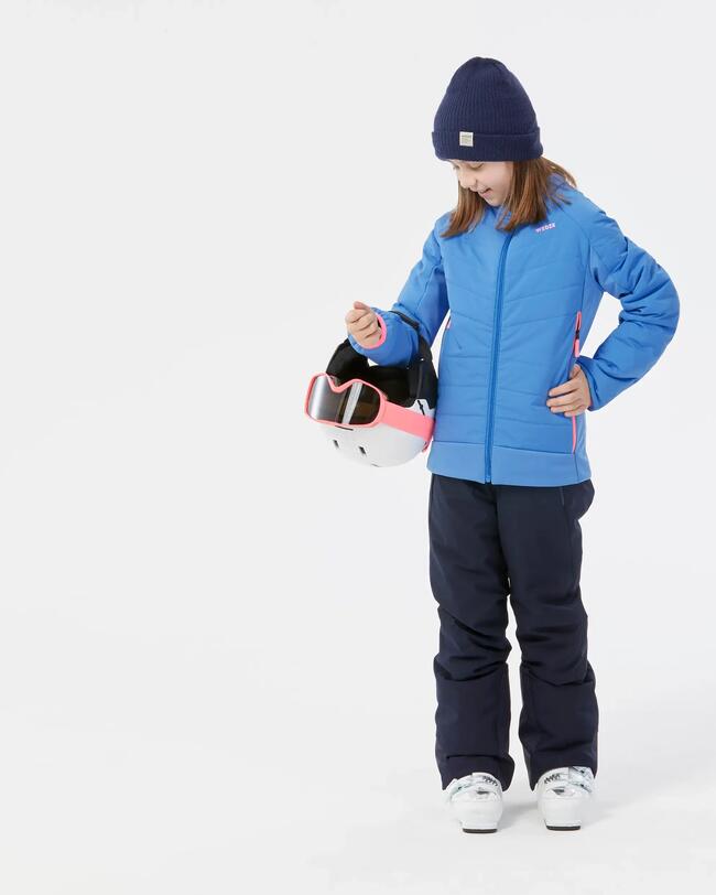 Licht gewatteerde ski-jas voor kinderen 900 - blauw