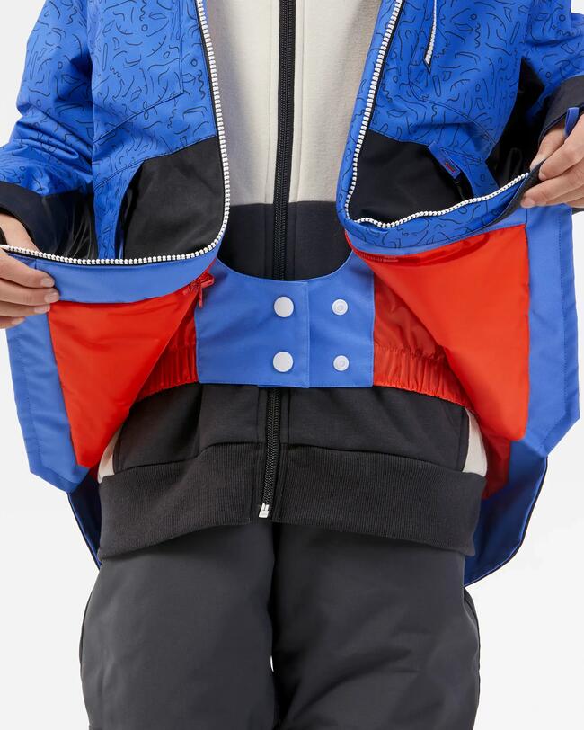 Snowboardjack voor kinderen SNB 500 - park blauw ontwerp