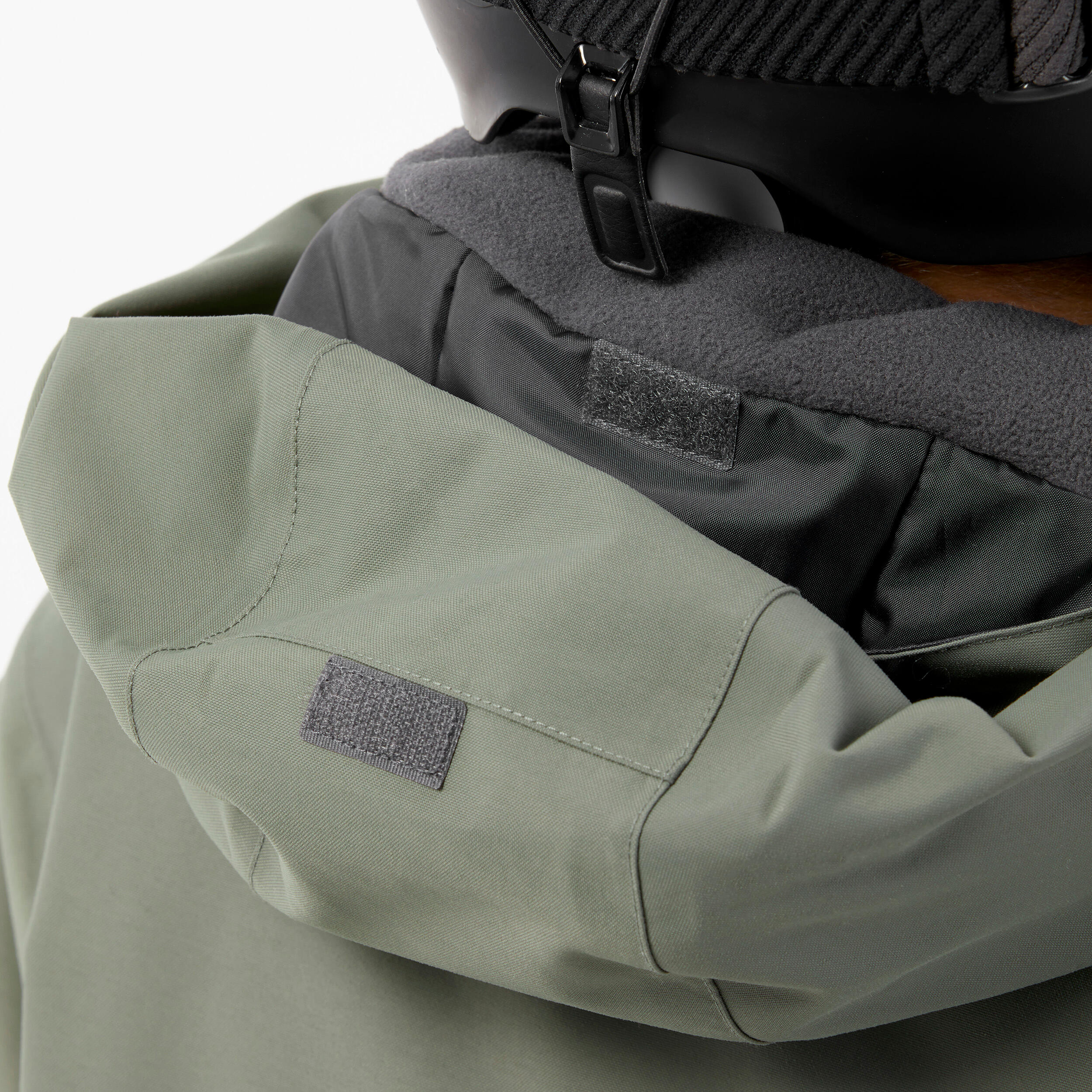 Kids’ Winter Jacket Snowboarding 500 Khaki Ash khaki green