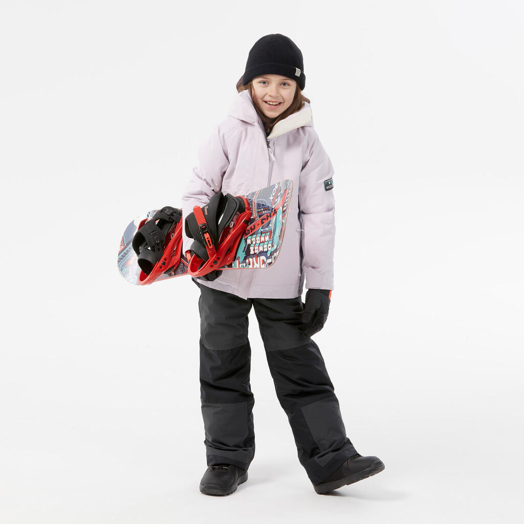 Snowboardjacke Mädchen lang sehr robust - SNB 500 rosa
