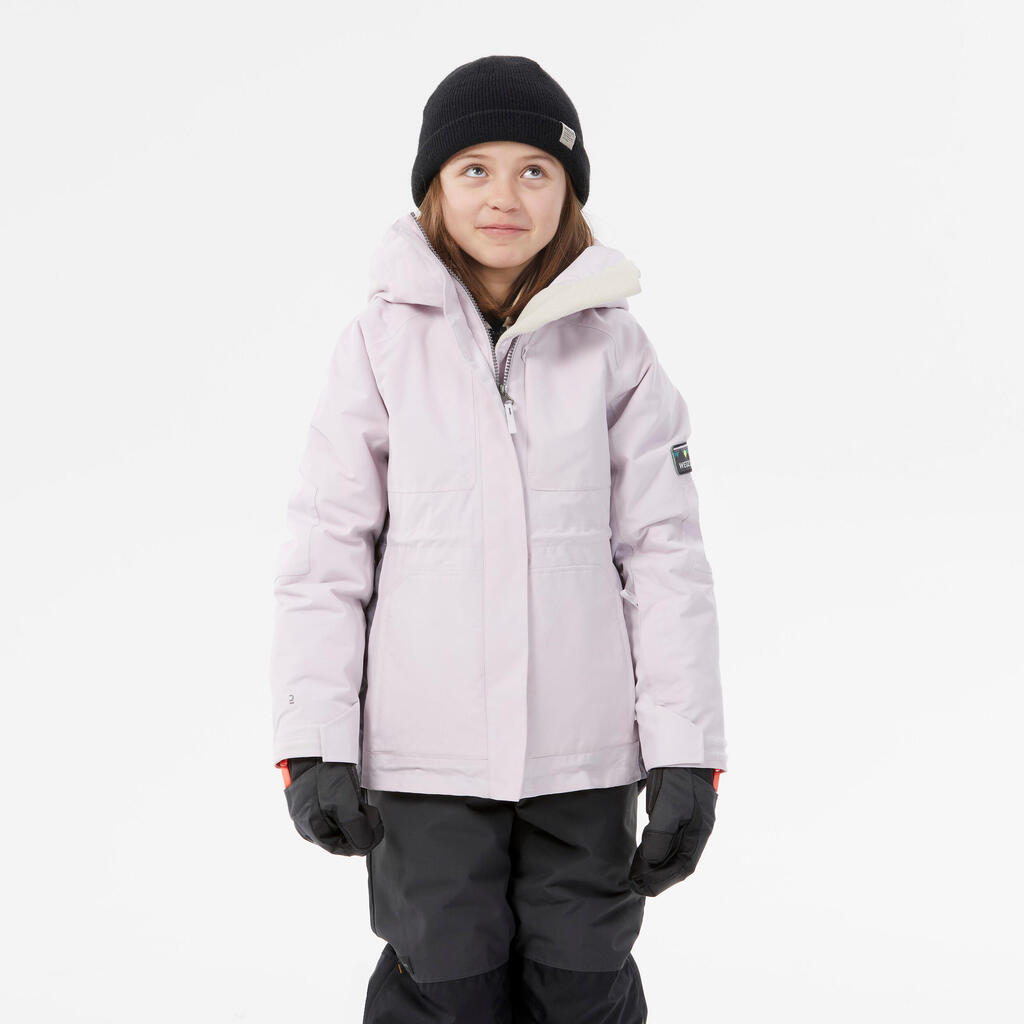 Snowboardjacke Mädchen lang sehr robust - SNB 500 rosa