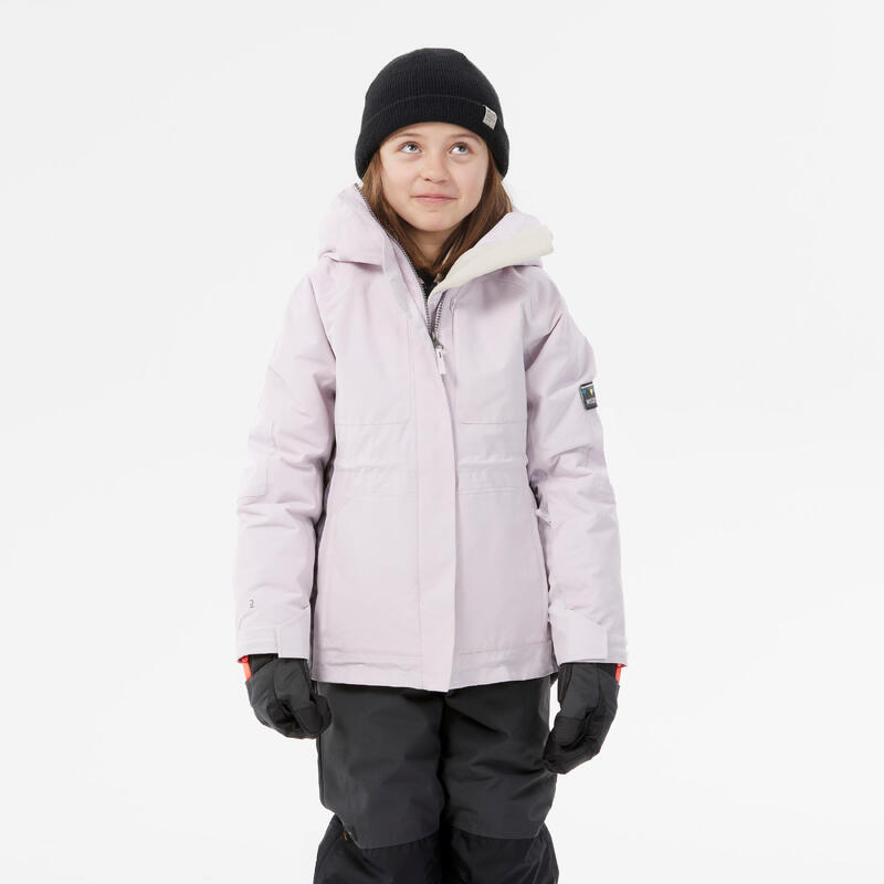 VESTE DE SNOWBOARD FILLE LONGUE ET TRÈS RÉSISTANTE - SNB 500 - ROSE