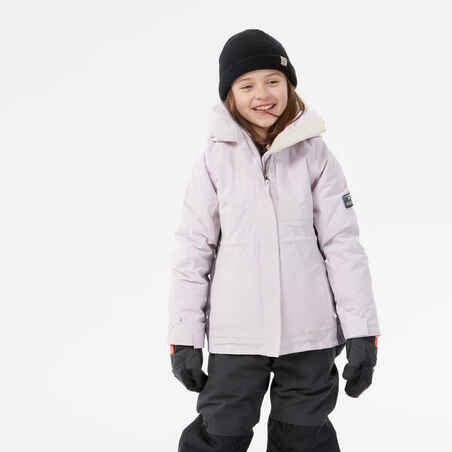 Labai patvari ir ilga mergaičių snieglenčių sporto striukė „SNB 500“, rožinė