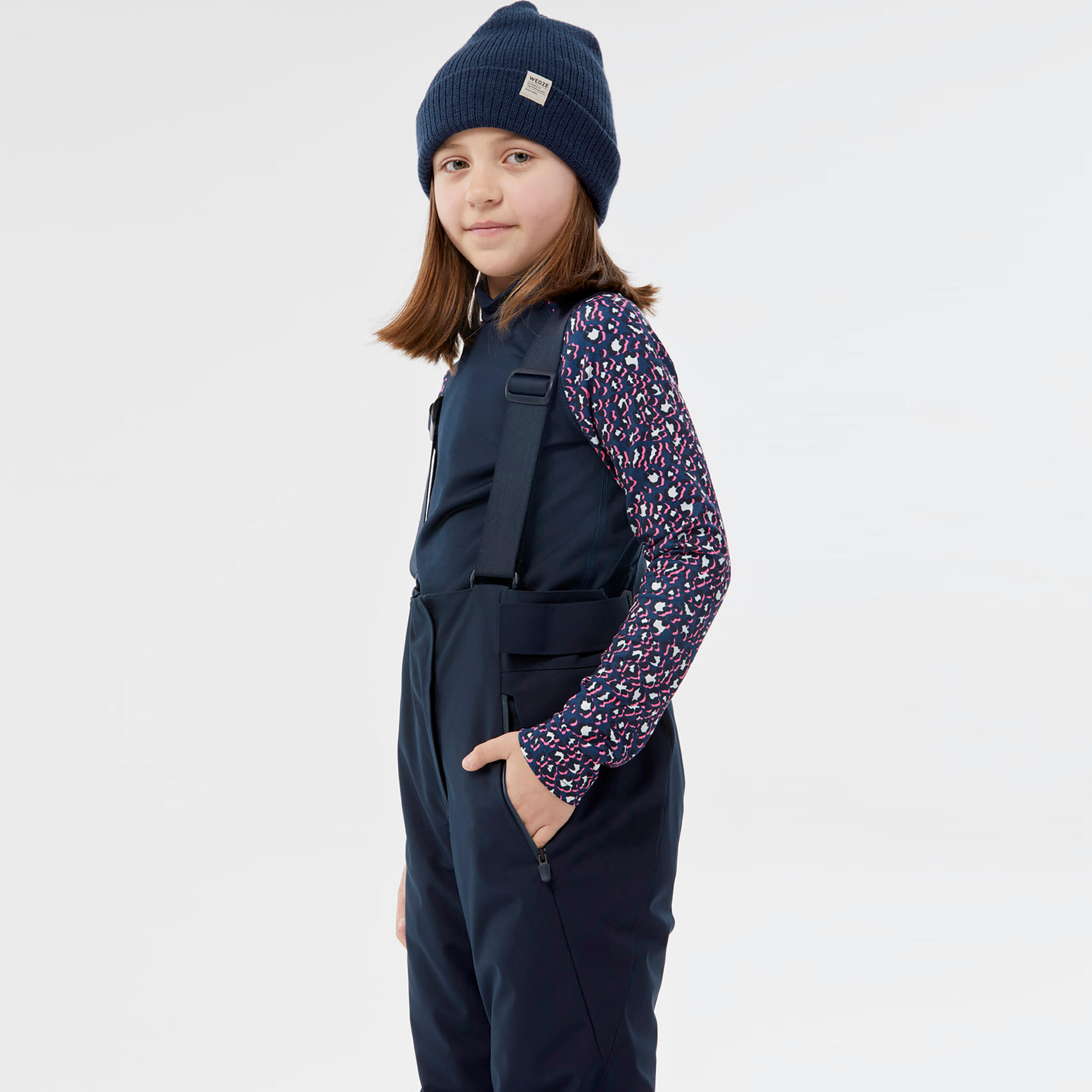 Kids’ warm and waterproof ski trousers PNF 900 - Navy blue 4/8