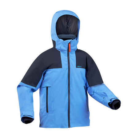 Otroška topla in nepremočljiva smučarska jakna 900 - modra    