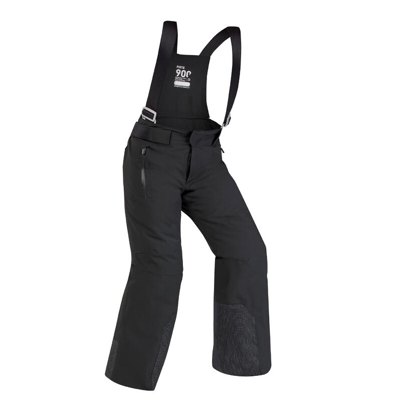 Pantalon de schi călduros și impermeabil, copii 8-16 ani, 900 PNF negru