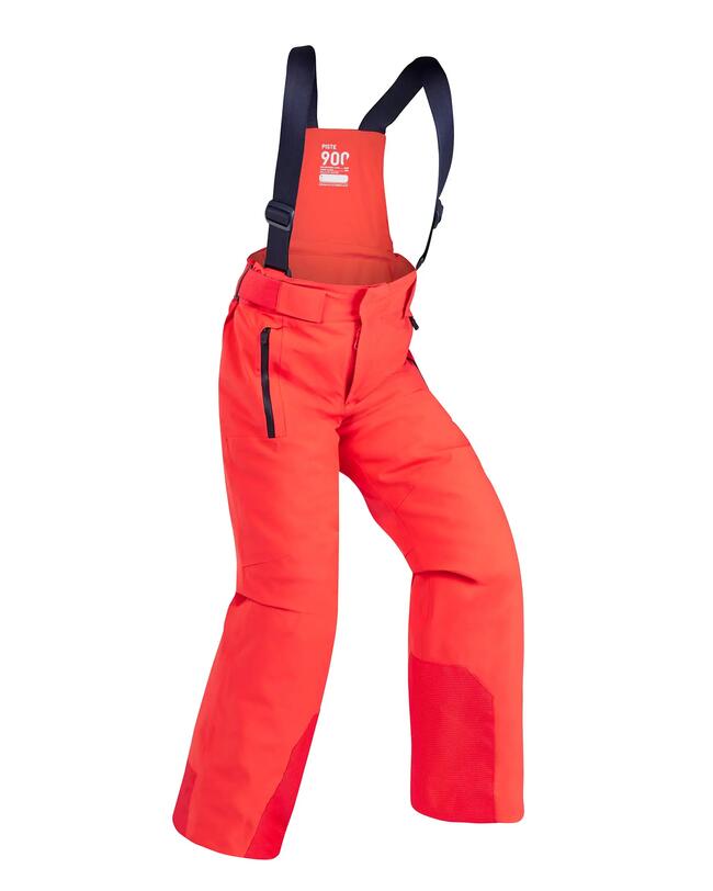 Kids’ warm and waterproof ski trousers PNF 900 - Red