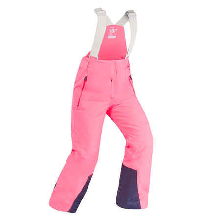 Ζεστό και αδιάβροχο παιδικό παντελόνι για σκι PNF 900 - Ροζ