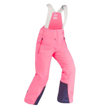 Kids’ warm and waterproof ski trousers PNF 900 - Pink