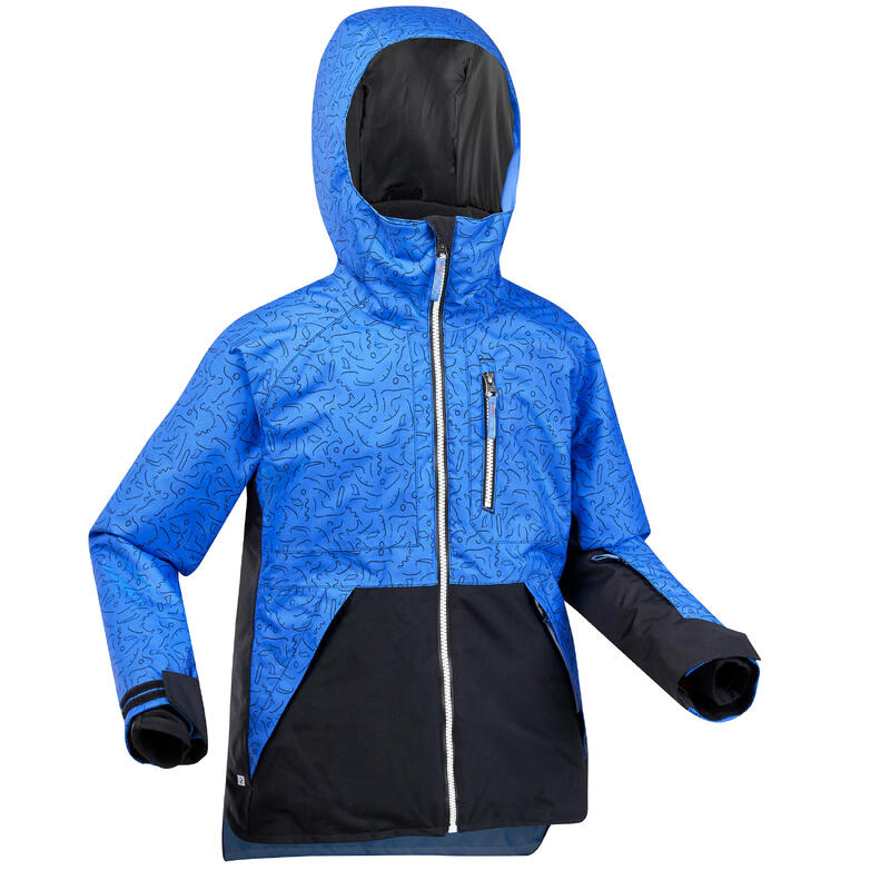 Veste de snowboard ziprotec enfant 6-10 ans, SNB500 bleu