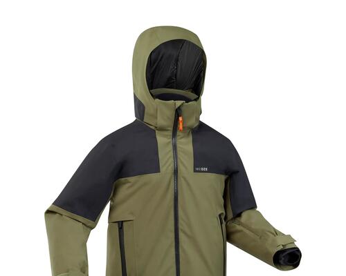 Warme, wasserdichte Kinder-Skijacke 900 - khaki