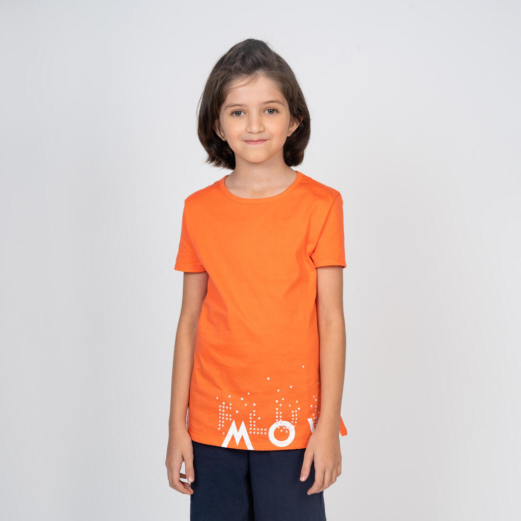 T-shirt basique enfant imprimé graphique noir