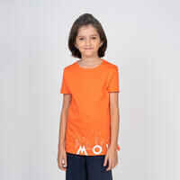 Kids' Basic T-Shirt - Coral Print
