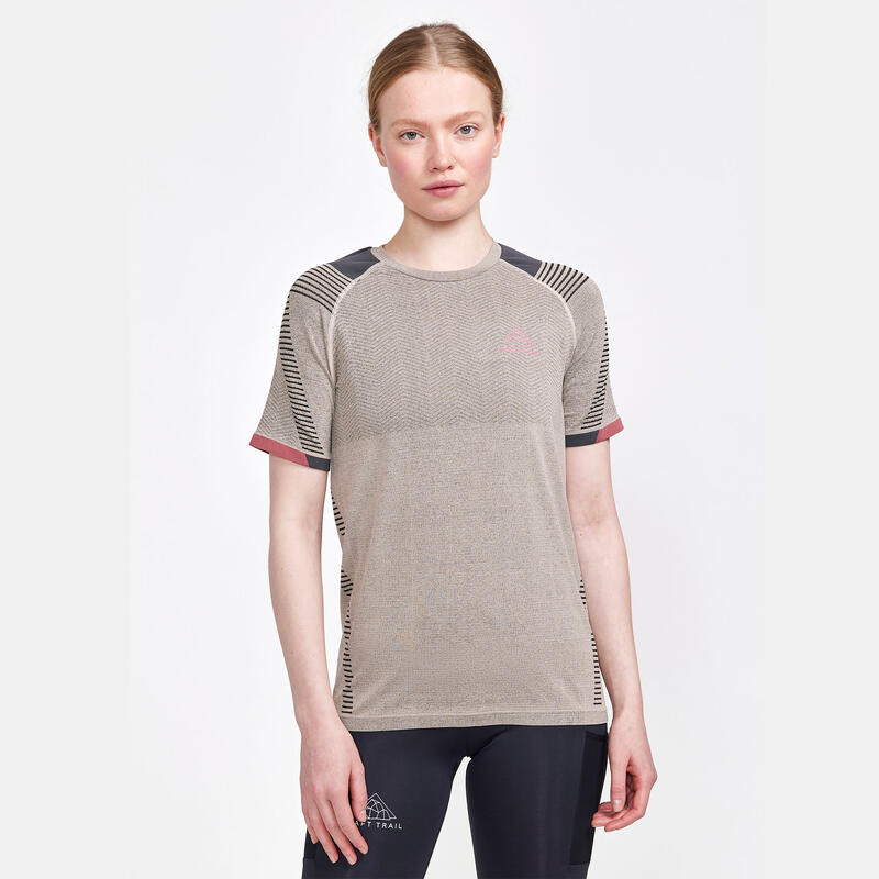 T-SHIRT MANCHES COURTES TRAIL FEMME - CRAFT PRO TRAIL FUSEKNIT SS WHISPER